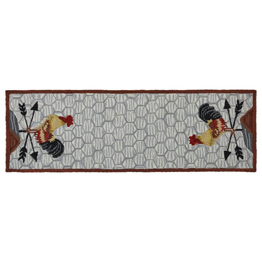 Break Of Day Rooster Hooked Rug Runner 2' x 6' - Park Designs - The Fox Decor